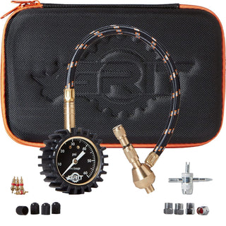 Tire Pressure Gauge (0-60 PSI) Heavy Duty, with Custom Foam Case, Chrome Caps & Valve Core Repair Tool, Rapid Air Pressure Gauge, Tire Deflators Offroad Accessories, 4x4 Tires