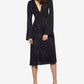 Avec Les Filles Women's Printed Open Back Pleated Dress Black Size 6