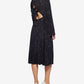 Avec Les Filles Women's Printed Open Back Pleated Dress Black Size 6