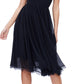 Dress The Population Women's Alicia Mixed Media Midi Dress Black Size Medium