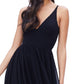 Dress The Population Women's Alicia Mixed Media Midi Dress Black Size Medium