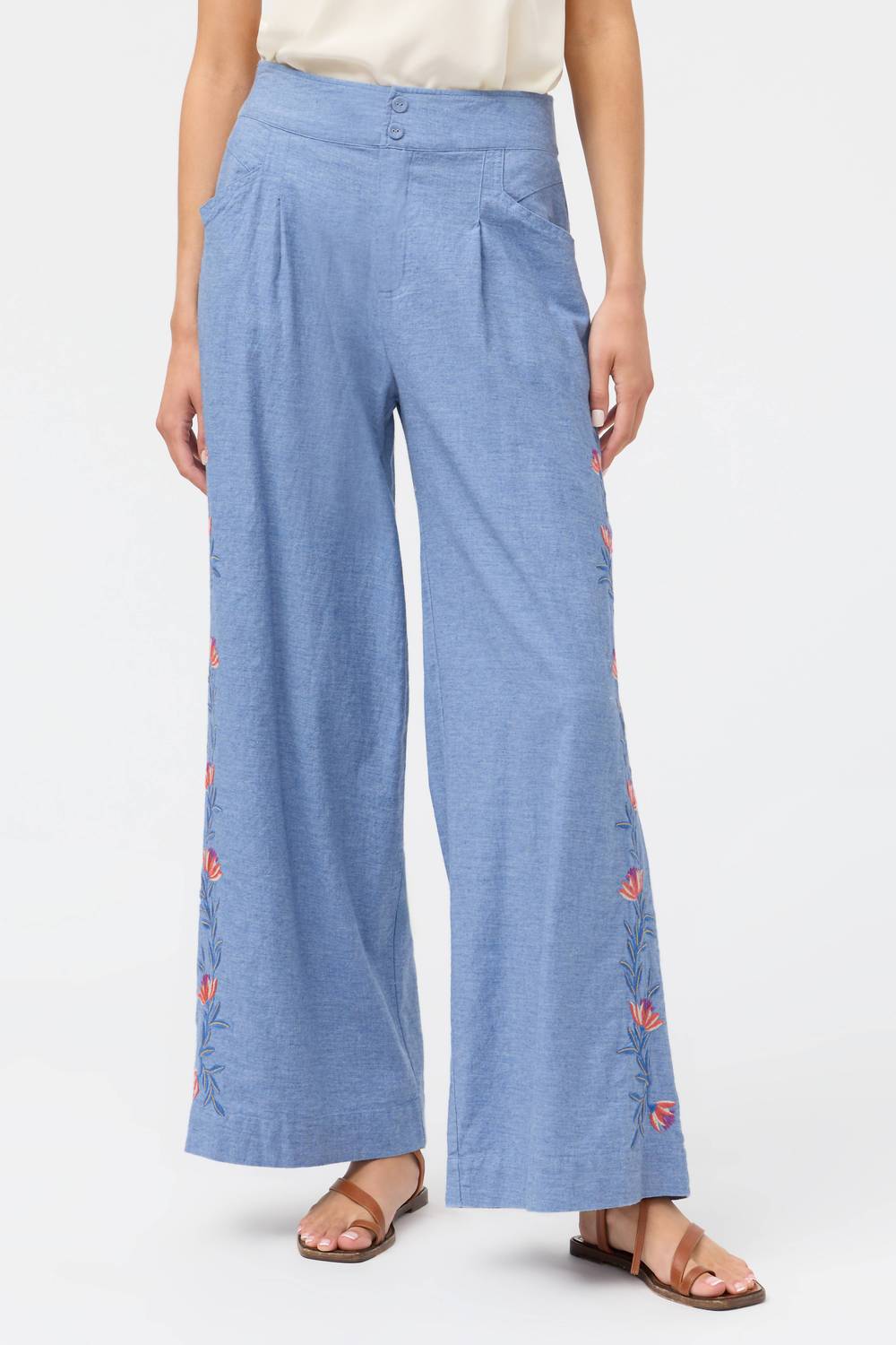 Johnny Was - ELIZABETH WIDE LEG PLEAT PANT