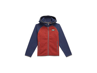 LLBean Kids Sweater Fleece Hooded Color Block