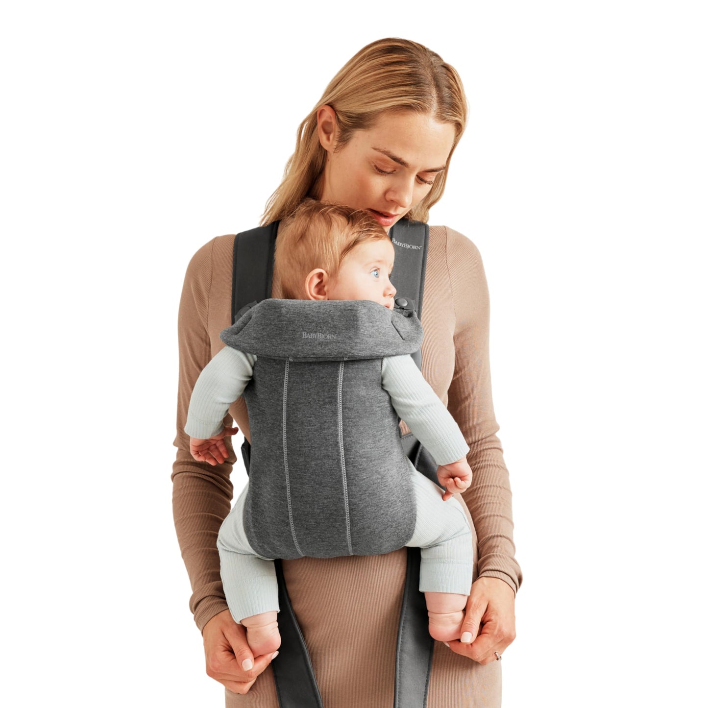 BabyBjörn Baby Carrier Mini Dark Gray 3D Jersey Infant Carrier 725 lbs Ergonomic EasytoUse