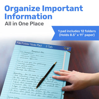 File Folder Notepad - Pack of 12