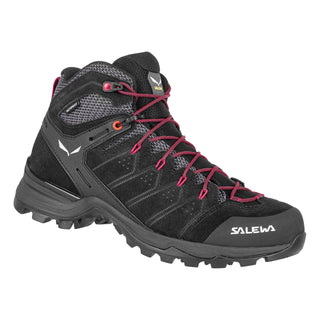 Salewa Women's Alp Mate Mid Waterproof Hiking Boots - Black/Virtual Pink