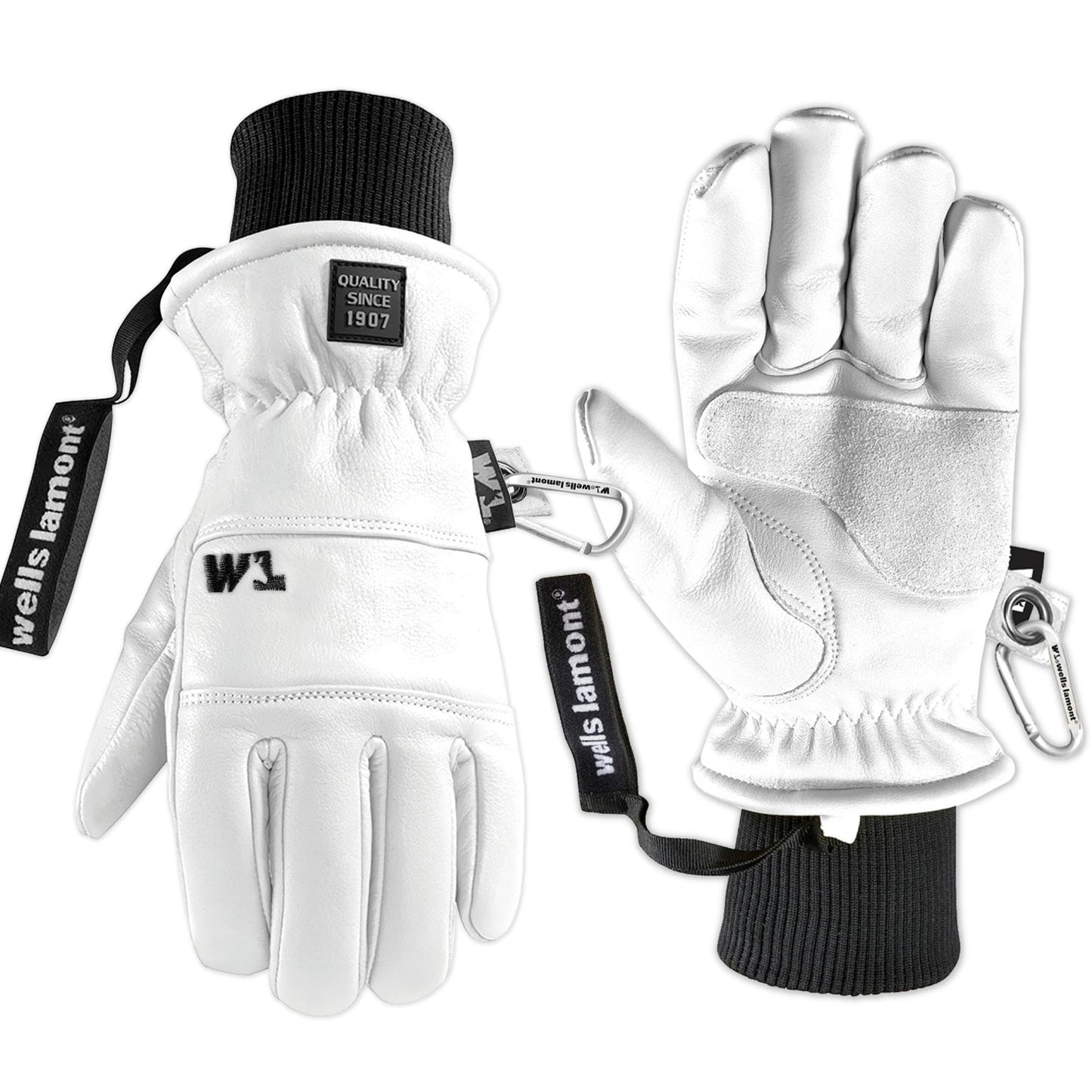 Wells Lamont HydraHyde Winter Gloves for Women & Men, Insulated for Cold Weather, Snow & Ski Gloves (White, Medium)