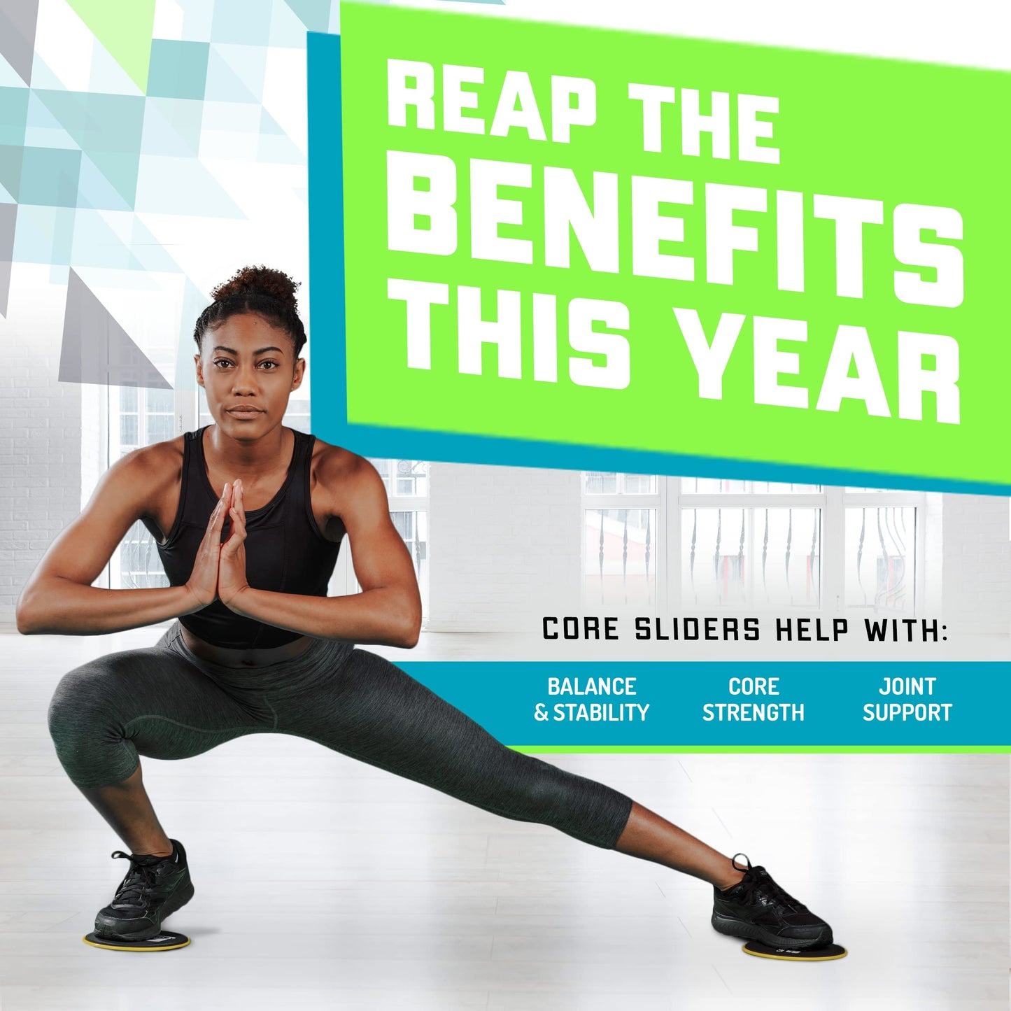 Core Sliders for Full Body Workout - Pack of 2