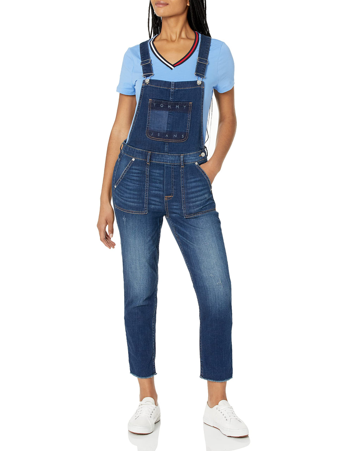 Tommy Hilfiger Women's Logo Overall, Boundary, 27
