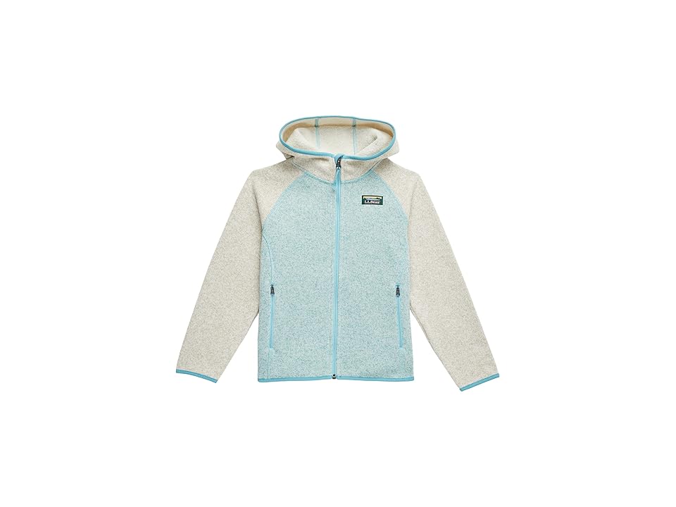 LLBean Kids Sailcloth Light Mint Sweater Fleece Hoodie