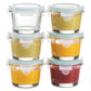 4 Oz Glass Food Containers - 6 Piece Set