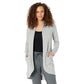 LL Bean Women's SoftFlex Long Open Cardigan - Gray Heather
