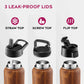 Insulated Sports Water Bottle with Straw