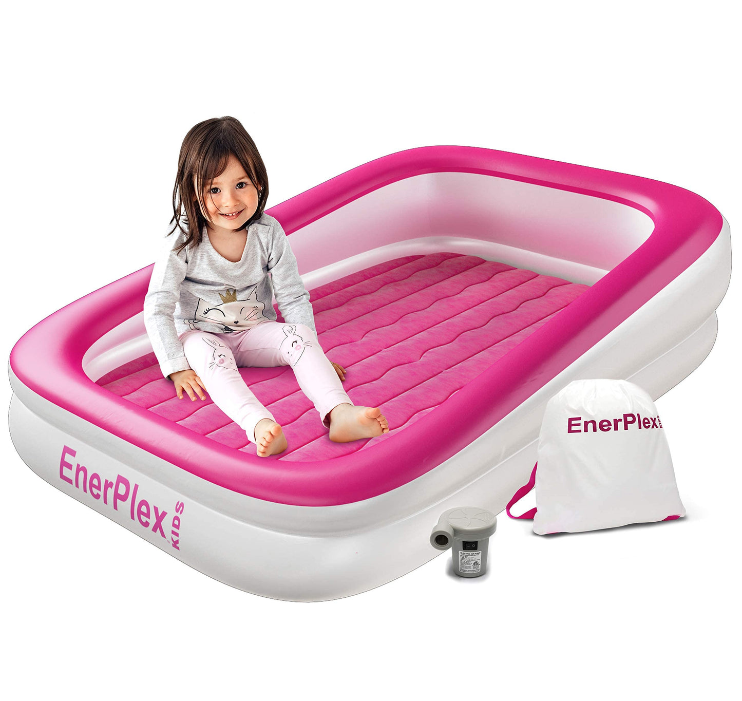 Kids Inflatable Travel Bed with High Speed Pump