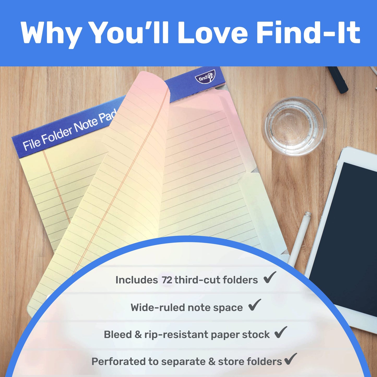 File Folder Notepad - Pack of 12