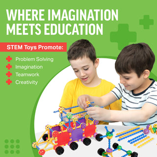 Educational Building Blocks Kit - 176 Pieces  (Ages 4-8)