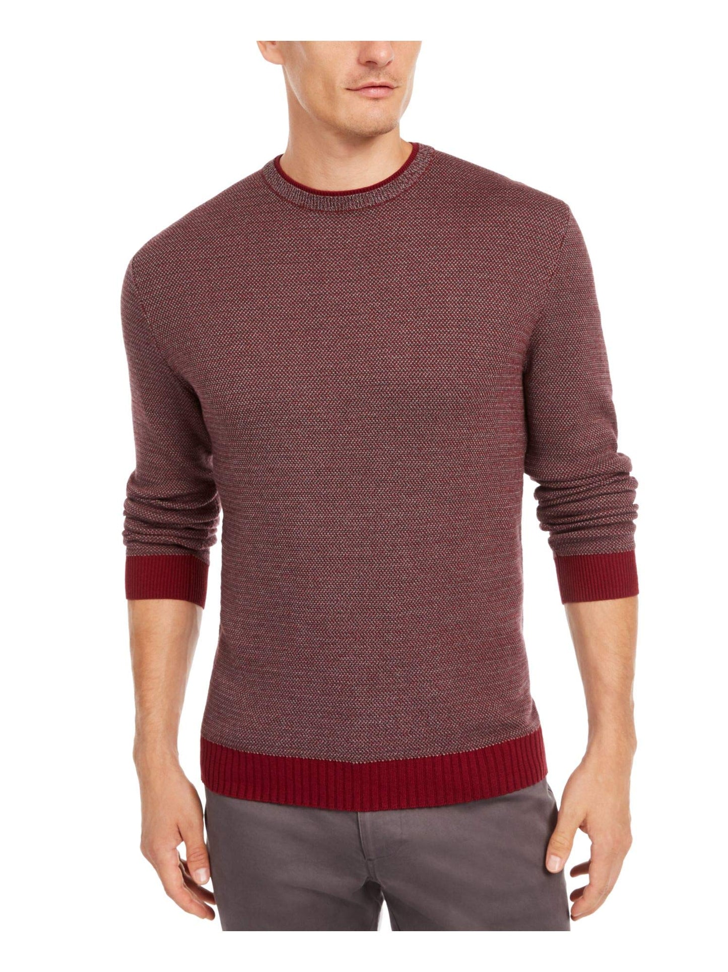 Tasso Elba Men's Crewneck Sweater, Port Royale, XXL