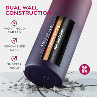 Insulated Sports Water Bottle with Straw