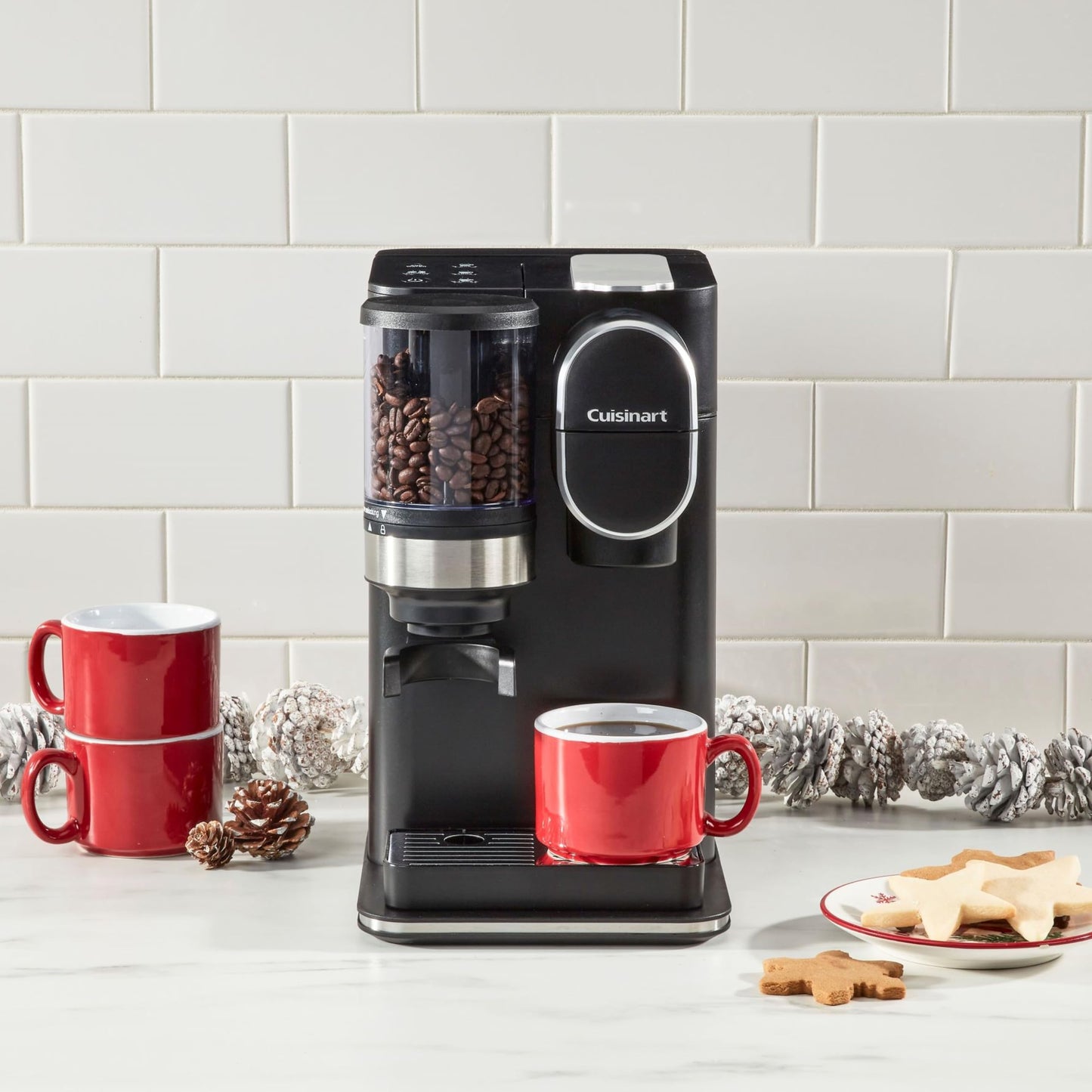 Cuisinart Single Serve Coffee Maker  Coffee Grinder 48Ounce Removable Reservoir Black DGB2