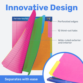File Folder Notepad - Pack of 12