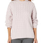 Theory Womens Karenia Cable-Knit Sweater, Dried Petal, Small US