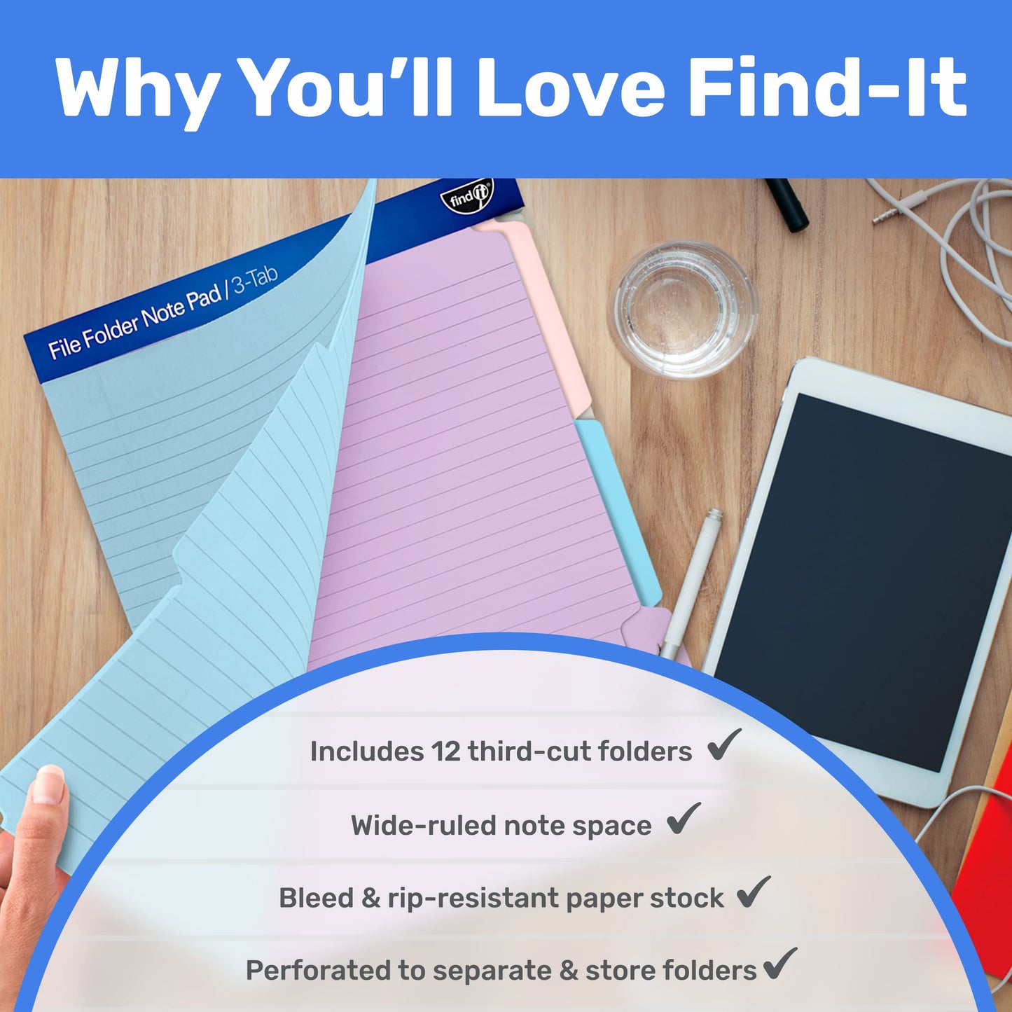 File Folder Notepad - Pack of 12