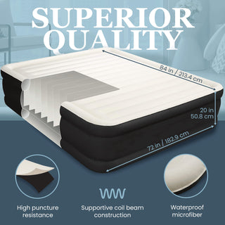 Double High Inflatable Bed for Home, Travel & Camping