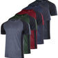 Real Essentials 5 Pack: Men's Dry-Fit Short Sleeve Crew Neck T Shirts Fitness Running Gym Workout Cool Exercise Athletic Tee, Set 13, X-Large