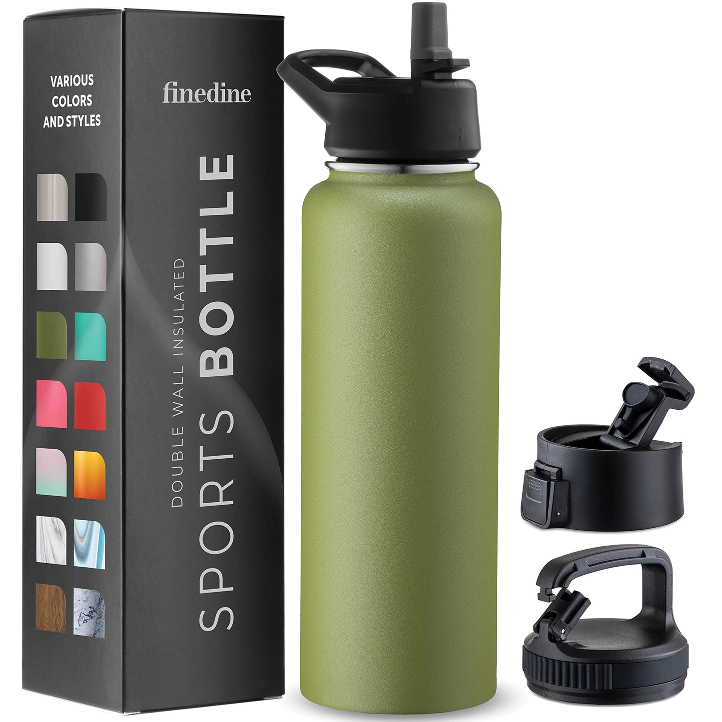 Insulated Sports Water Bottle with Straw
