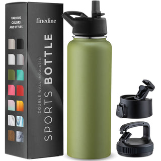 Insulated Sports Water Bottle with Straw