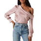 Ellen Draped Off Shoulder Long Sleeve Top