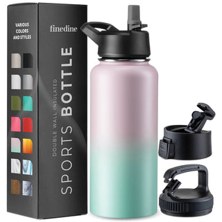 Insulated Sports Water Bottle with Straw