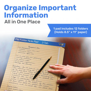 File Folder Notepad - Pack of 12