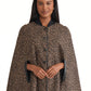 Kasper Petite Animal Print Snap Front Cape