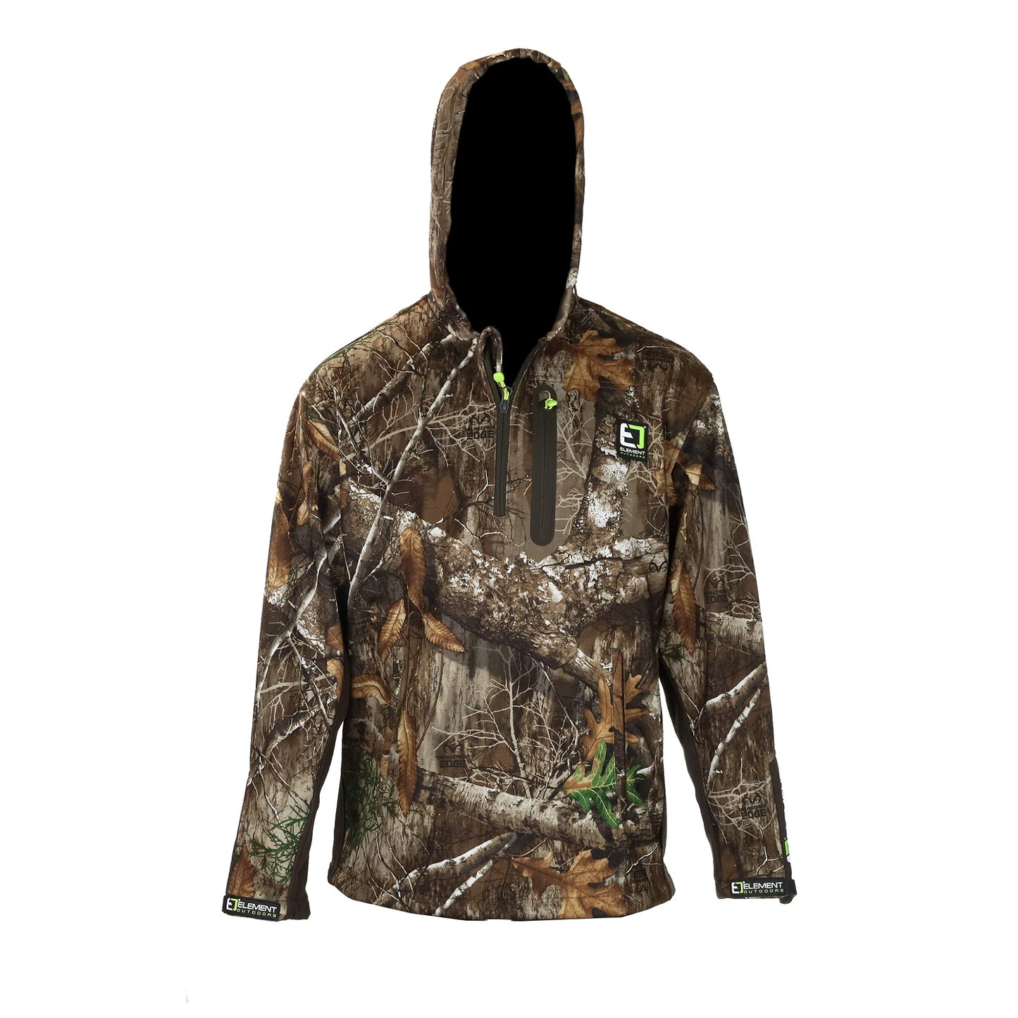 EO Element Outdoors Mens Prime Series Quarter Zip Quarter Zip Jacket Realtree Edge 2XLarge