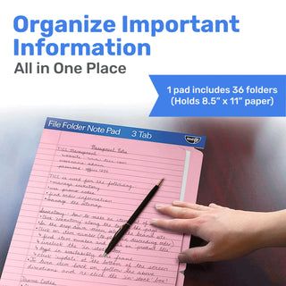 File Folder Notepad - Pack of 12