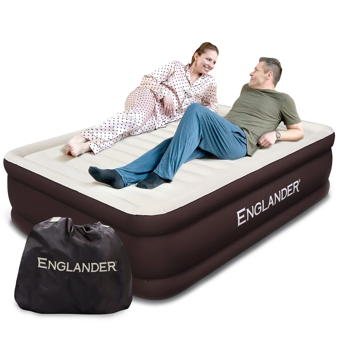 Double High Inflatable Bed for Home, Travel & Camping