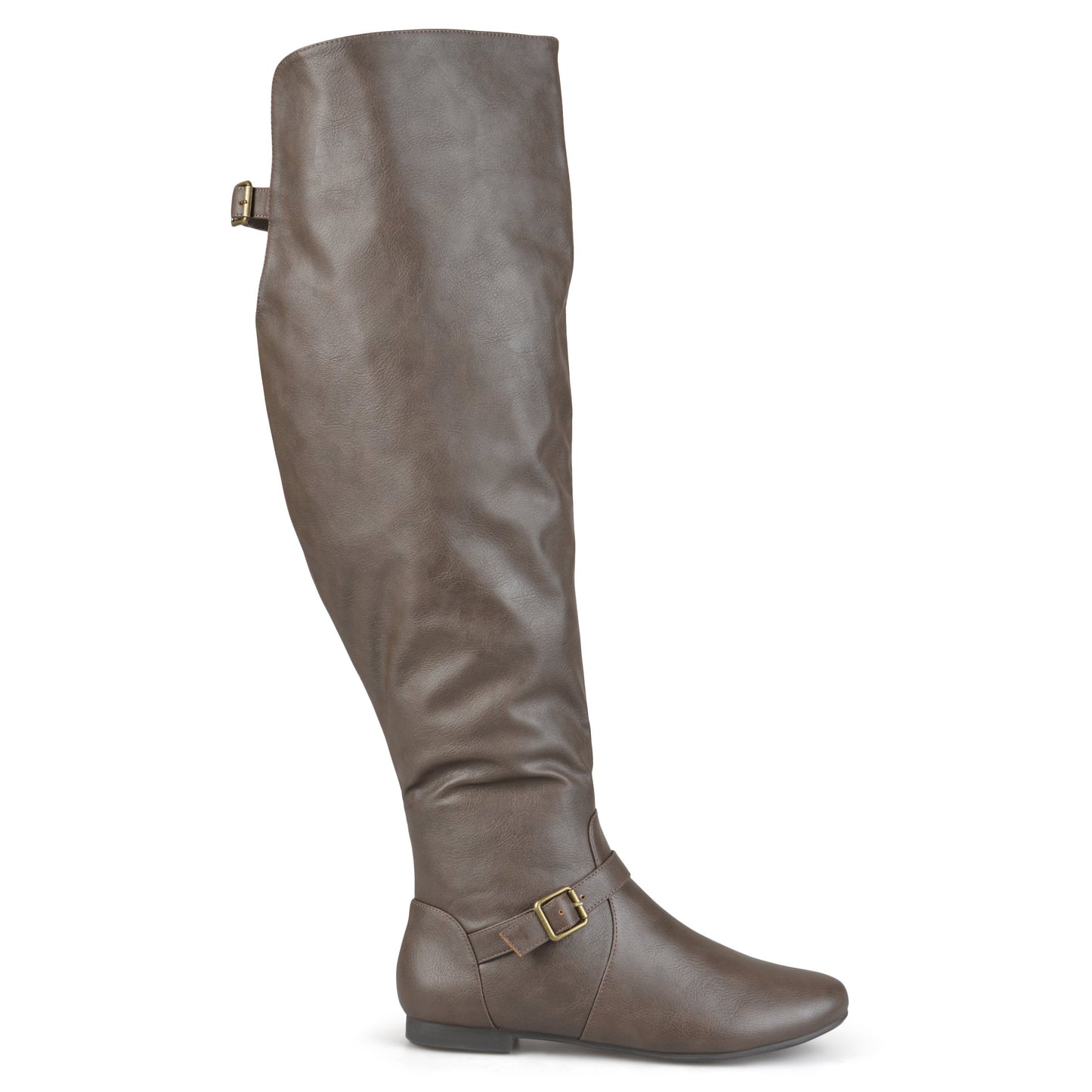 Brinley Co Women's BARN Over The Knee Boot, Taupe, 8.5 Regular US