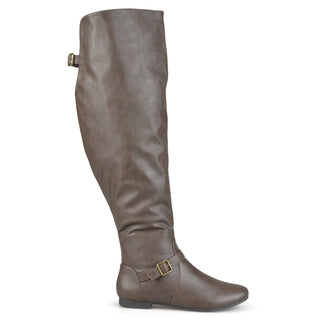 Brinley Co Women's BARN Over The Knee Boot, Taupe, 8.5 Regular US