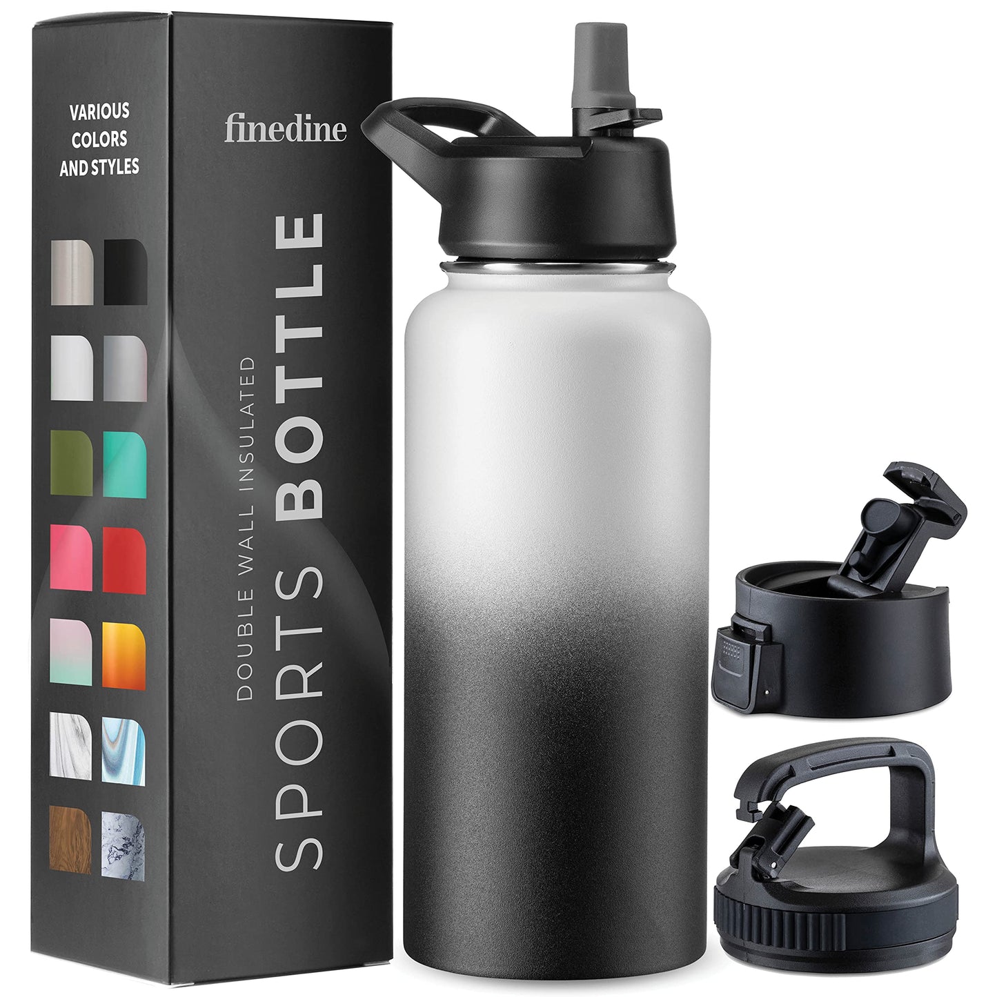 Insulated Sports Water Bottle with Straw