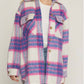 Entro - FUZZY PLAID JACKET