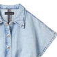 Silver Jeans Co - Girl's Short Sleeve Front Knot Denim Top