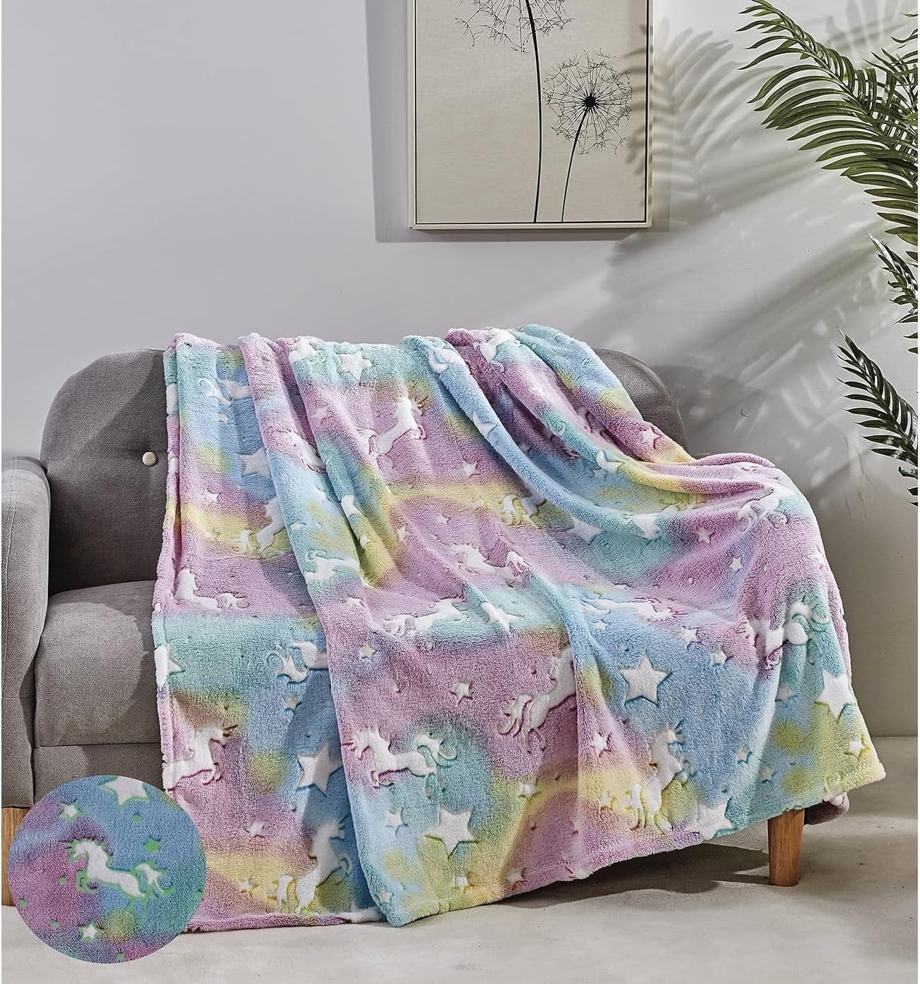 Glow-in-the-Dark 50" x 60" Throw Blankets
