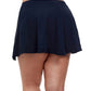 Profile By Gottex - Plus Size Side Slit Cinch Swim Skirt
