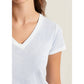 Patrick Assaraf - Pima Classic Rev Spray V-neck Top
