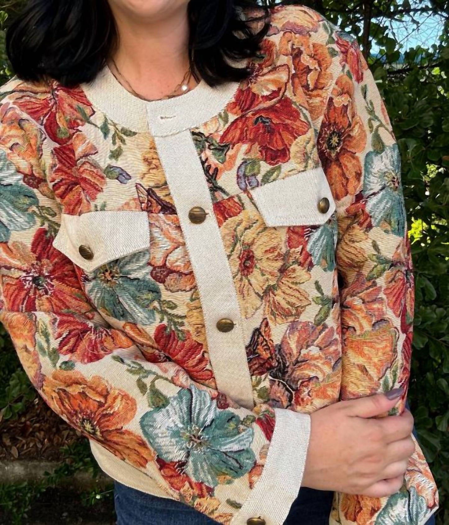 Anniewear - Woven Florals Jacket