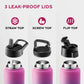 Insulated Sports Water Bottle with Straw