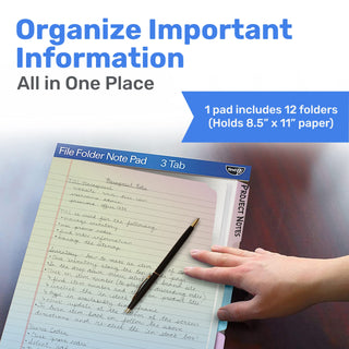 File Folder Notepad - Pack of 12