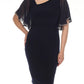 Joseph Ribkoff - Embellished Chiffon Sleeve Sheath Dress