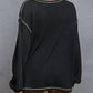 Pol - Long Sleeve Thermal Knit Star Patch Top